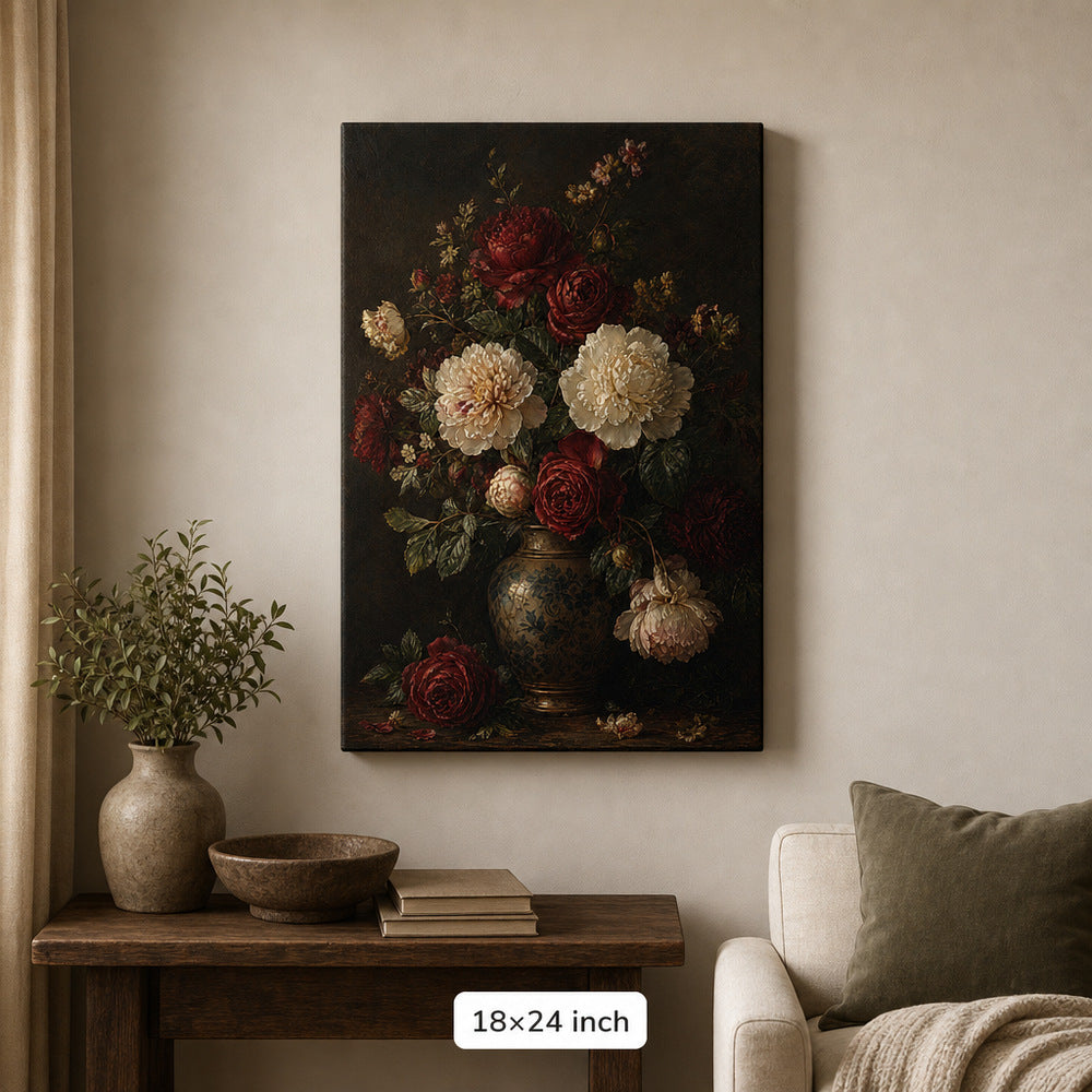 Victorian Dark Floral Canvas Wall Art - 05_sku_18x24_wall