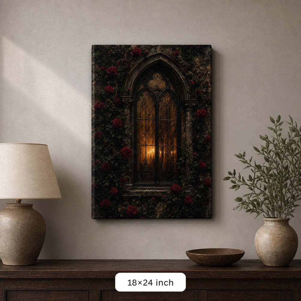 Gothic Rose Window Canvas Wall Art - 05_sku_18x24_wall
