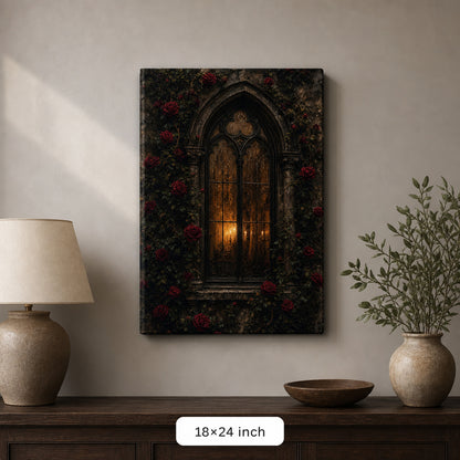 Gothic Rose Window Canvas Wall Art - 05_sku_18x24_wall