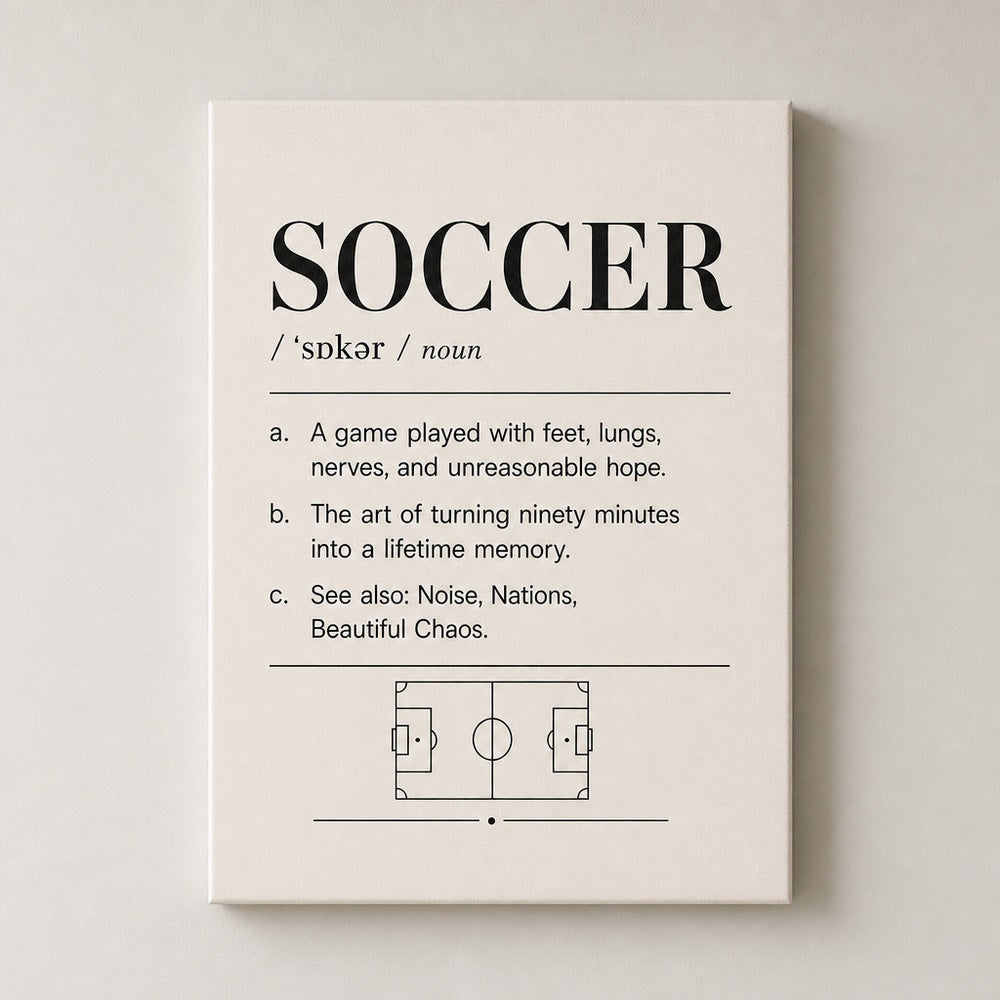 SOCCER Definition Football Culture Canvas Wall Art 03 18×24 inch wrapped canvas wall mockup