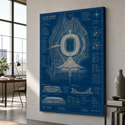 Host City Stadium Masterplan Canvas Wall Art canvas wall art