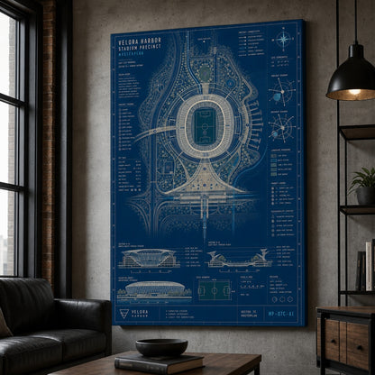 Host City Stadium Masterplan Canvas Wall Art canvas wall art