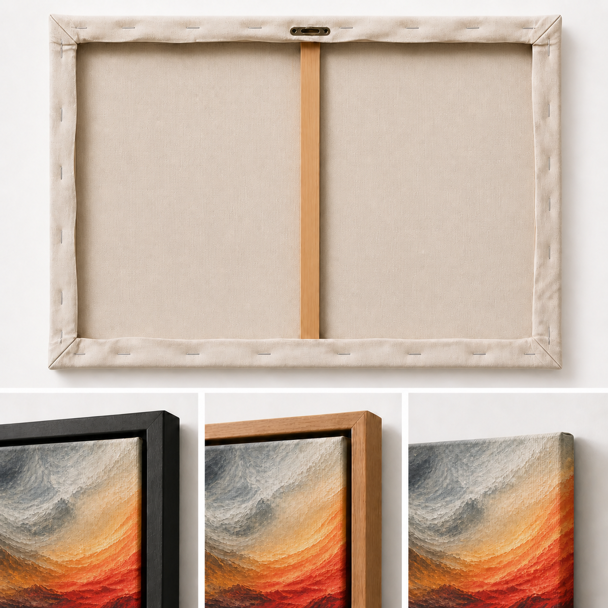 Apocalyptic Abstract Landscape Floating Frame Wall Art - 03