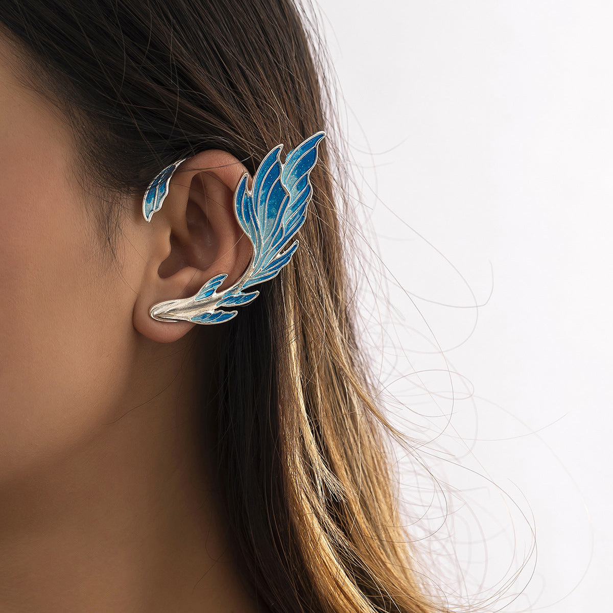 Sentido del diseño, espíritu personalizado, sin agujeros para las orejas, pendientes colgantes