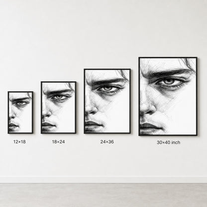 Extreme Eye Pen Sketch Wall Art floating frame wall art - 06