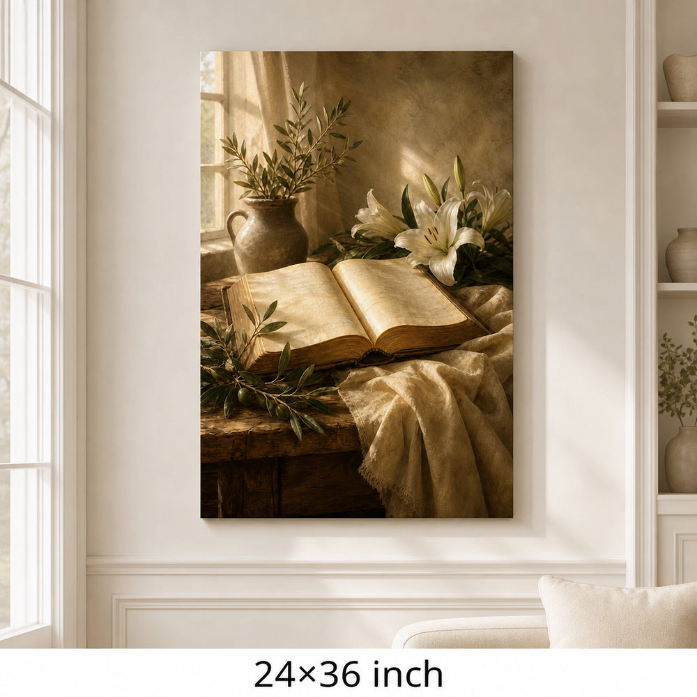 Bible Garden Still Life Canvas Wall Art - 06_sku_24x36_wall