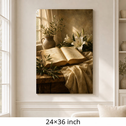 Bible Garden Still Life Canvas Wall Art - 06_sku_24x36_wall