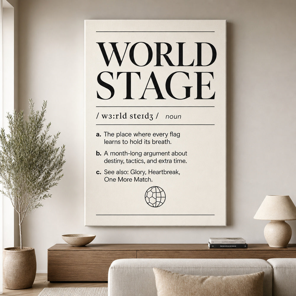 WORLD STAGE Definition Football Culture Canvas Wall Art 04 24×36 inch wrapped canvas wall mockup