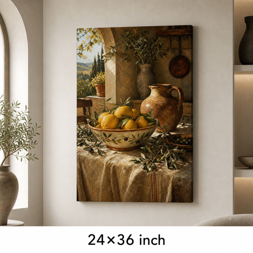 Tuscan Lemon Olive Kitchen Canvas Wall Art - 06_sku_24x36_wall