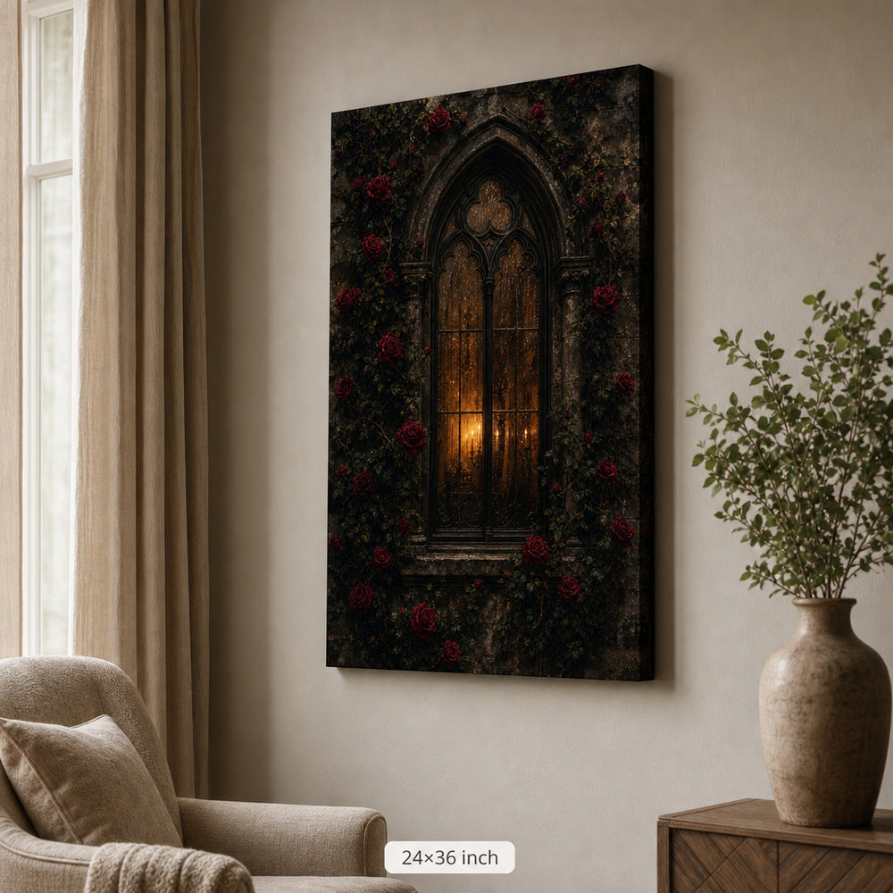 Gothic Rose Window Canvas Wall Art - 06_sku_24x36_wall