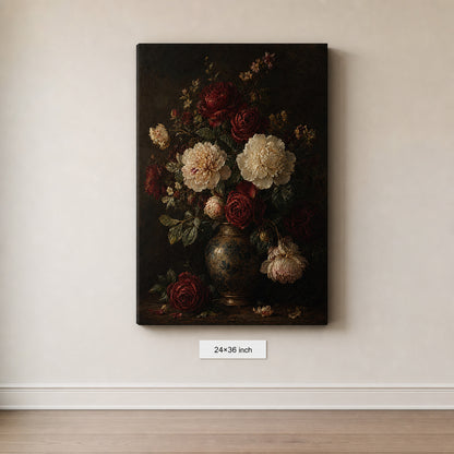 Victorian Dark Floral Canvas Wall Art - 06_sku_24x36_wall