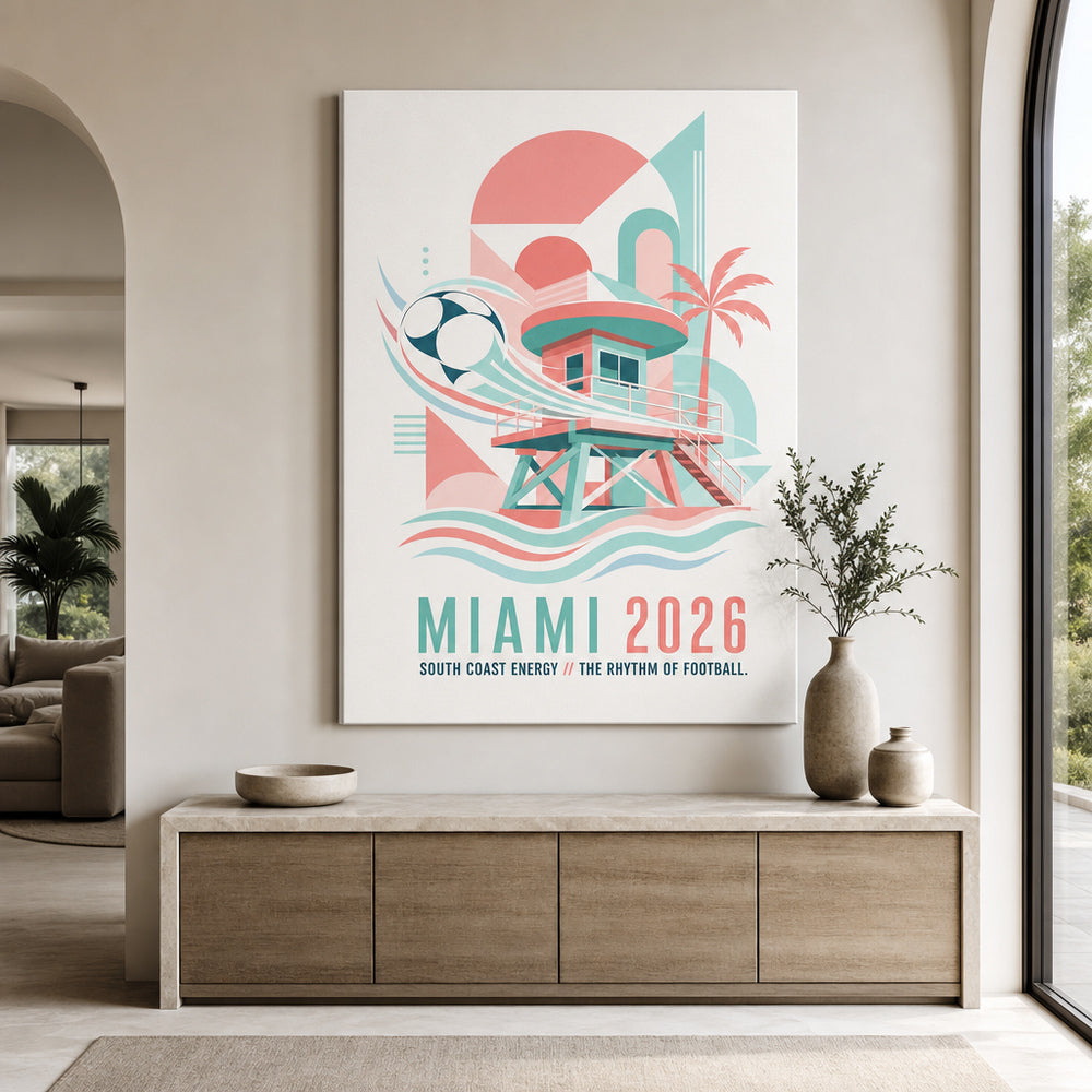 Miami Coastal Soccer Canvas Wall Art 02 canvas wall art