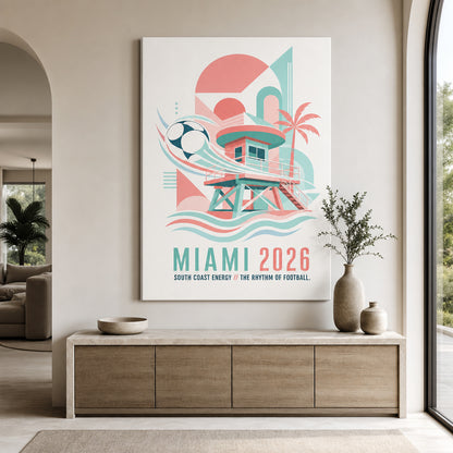 Miami Coastal Soccer Canvas Wall Art 02 canvas wall art