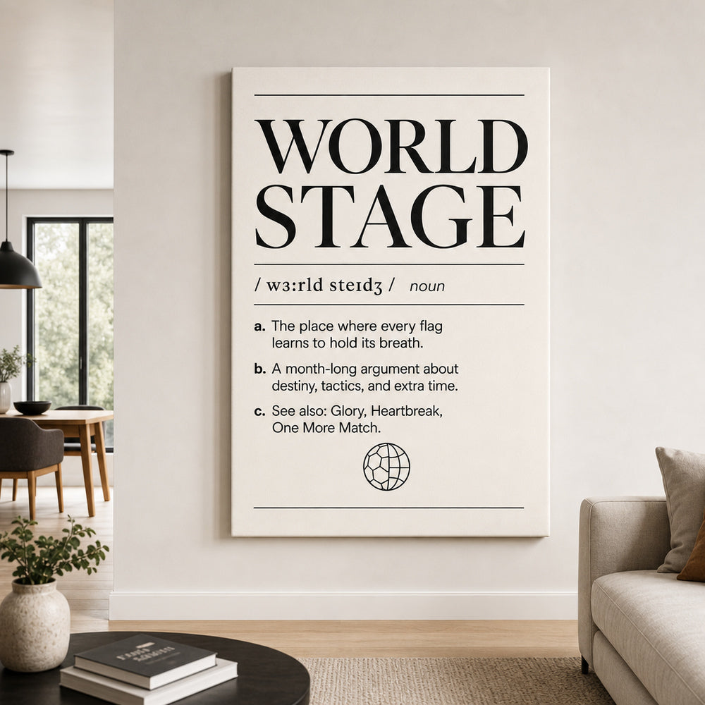 WORLD STAGE Definition Football Culture Canvas Wall Art 04 30×40 inch wrapped canvas wall mockup