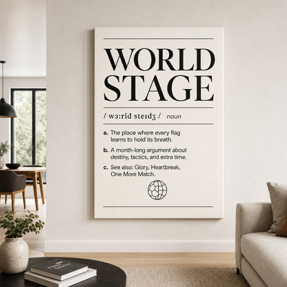 WORLD STAGE Definition Football Culture Canvas Wall Art 04 30×40 inch wrapped canvas wall mockup