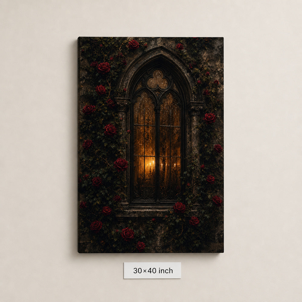 Gothic Rose Window Canvas Wall Art - 07_sku_30x40_wall