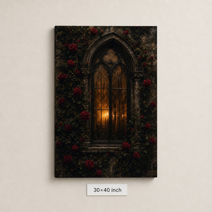 Gothic Rose Window Canvas Wall Art - 07_sku_30x40_wall