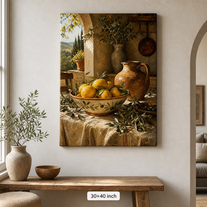 Tuscan Lemon Olive Kitchen Canvas Wall Art - 07_sku_30x40_wall