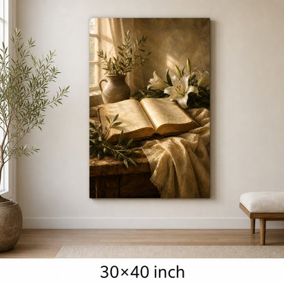Bible Garden Still Life Canvas Wall Art - 07_sku_30x40_wall