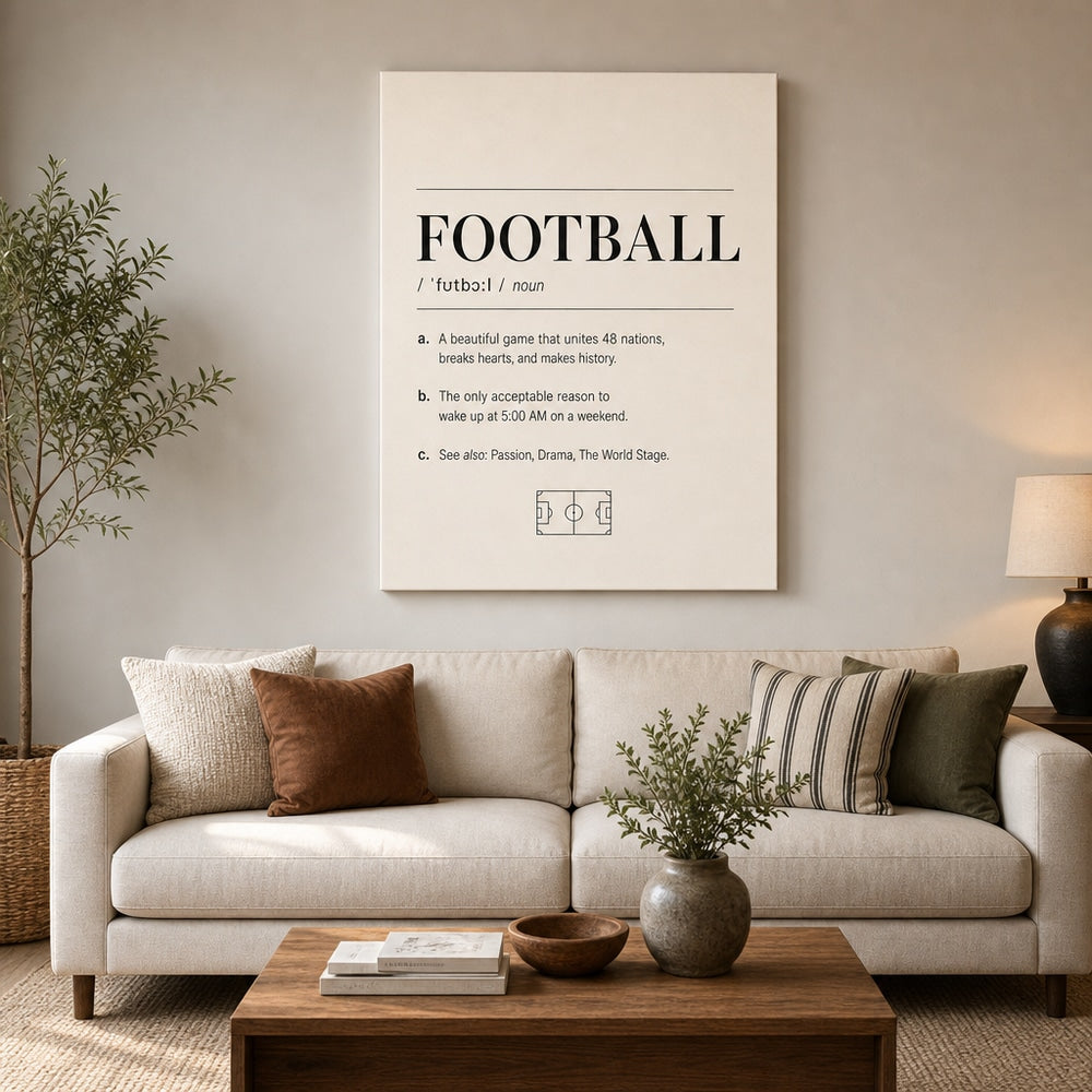 FOOTBALL Definition Football Culture Canvas Wall Art 01 30×40 inch wrapped canvas wall mockup