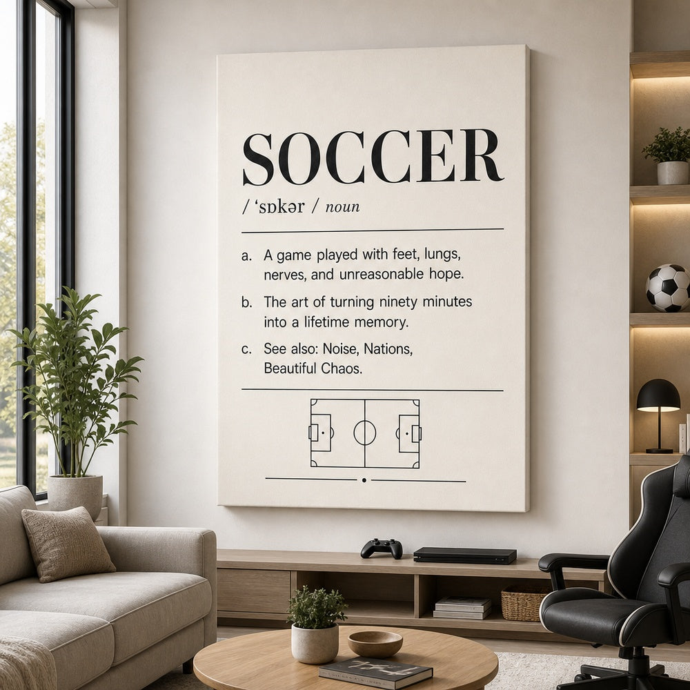 SOCCER Definition Football Culture Canvas Wall Art 03 30×40 inch wrapped canvas wall mockup