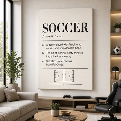 SOCCER Definition Football Culture Canvas Wall Art 03 30×40 inch wrapped canvas wall mockup