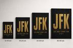 JFK Airport Code Coordinates Canvas Wall Art canvas wall art