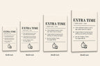EXTRA TIME Definition Football Culture Canvas Wall Art 05 canvas size comparison