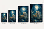 Moonlit Forest Glowing Plants Healing Canvas Wall Art 04 canvas size comparison