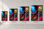 Pop Art Goalkeeper Save Soccer Canvas Wall Art 04 canvas size comparison