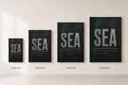 SEA Airport Code Coordinates Canvas Wall Art canvas wall art
