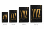 YYZ Airport Code Coordinates Canvas Wall Art 05 canvas size comparison