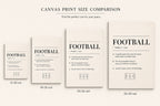 FOOTBALL Definition Football Culture Canvas Wall Art 01 canvas size comparison