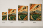 Mexico City Heritage Soccer Canvas Wall Art canvas size comparison