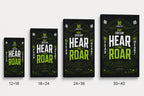 Hear The Roar Stadium Typography Canvas Wall Art canvas size comparison