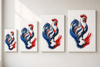 France Rooster National Pride Soccer Canvas Wall Art canvas size comparison