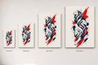 England Three Lions National Pride Soccer Canvas Wall Art canvas size comparison