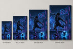 Mecha Rooftop Soccer Canvas Wall Art canvas size comparison