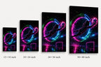 Neon Keeper Save Soccer Canvas Wall Art canvas size comparison