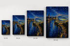 Riverside Starry Stadium Soccer Canvas Wall Art canvas size comparison