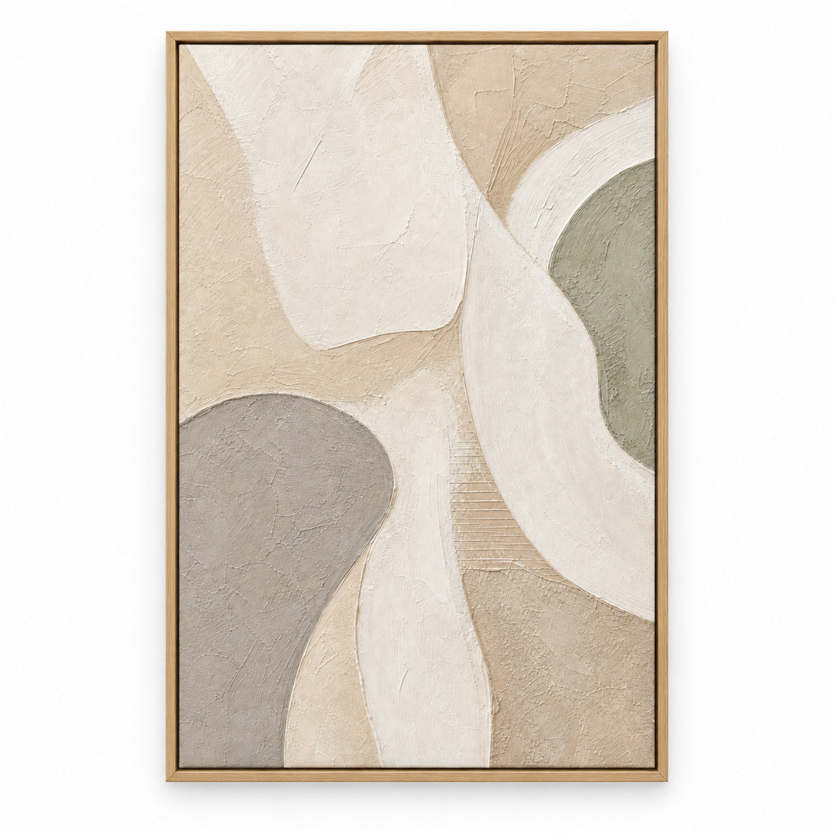 Minimalist Beige Textured Abstract Canvas Wall Art | brown_sku