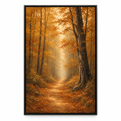 Autumn Forest Canvas Painting for Living Room Decor | black_sku