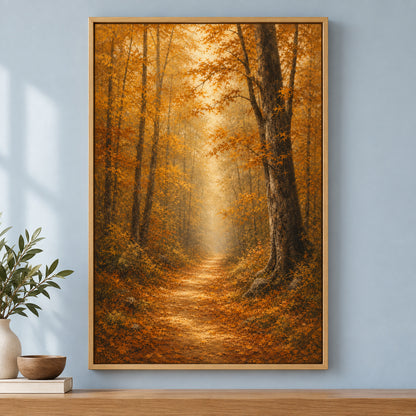 Autumn Forest Canvas Painting for Living Room Decor | brown_independent_close