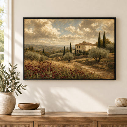 French Countryside Vintage Modern Canvas Painting Wall Decor | black_independent_close
