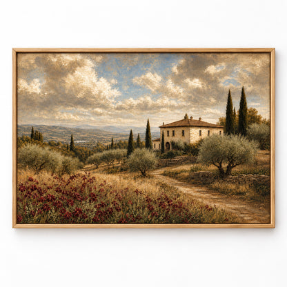 French Countryside Vintage Modern Canvas Painting Wall Decor | brown_sku