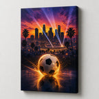 Los Angeles soccer wall art wrapped canvas main product image