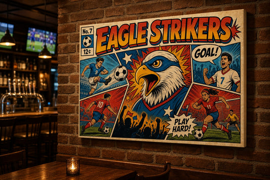 Sports pub wall mockup
