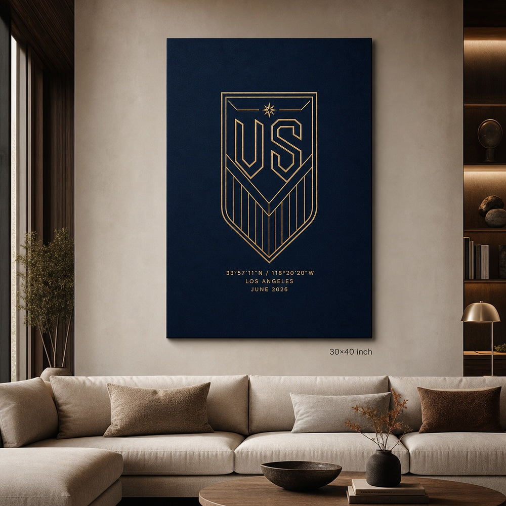 30×40 inch wrapped canvas wall mockup