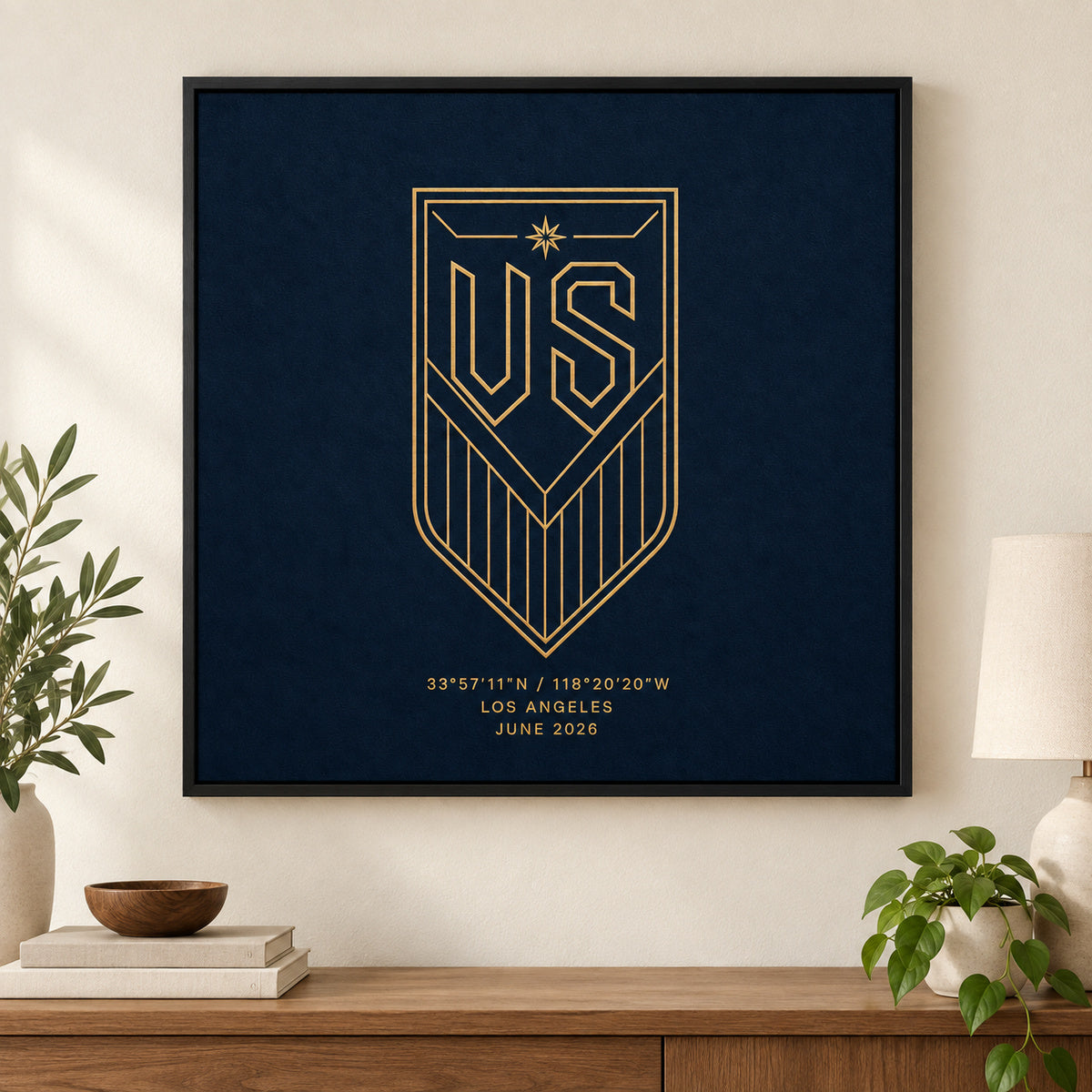 US Soccer Night Los Angeles 2026 Canvas Painting Wall Decor | black_independent_close