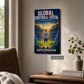 12×18 inch thin wrapped canvas realistic wall mockup